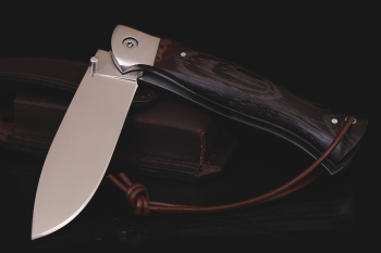 Нож "Боцман" х12мф. Больстер нержавеющая сталь. Рукоять дерево венге.
